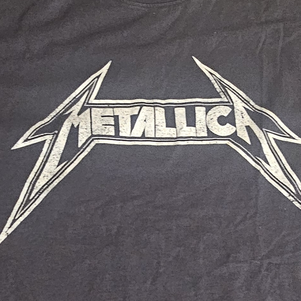 Oversized Grey Metallica Shirt, H&M, Size M NWOT - Picture 3 of 5